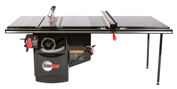 SawStop 3HP, 1ph, 230v Industrial Cabinet Saw w/52" T-Glide Fence System, Rails & Extension Table
