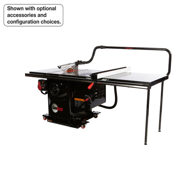 SawStop 5HP, 1ph, 230v Industrial Cabinet Saw w/ 36" Industrial T-Glide Fence System, Rails & Extension Table