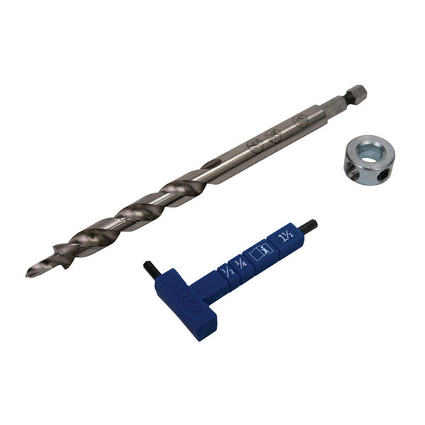 Kreg Easy-Set Drill Bit with Stop Collar & Gauge/Hex Wrench