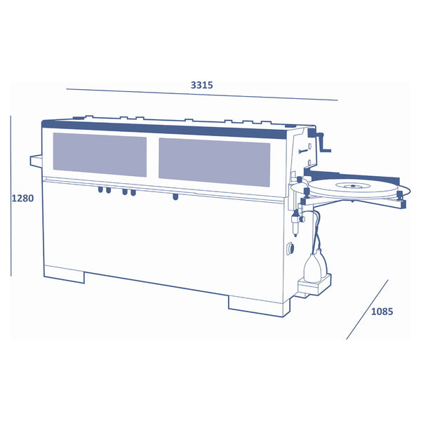 SCM Minimax ME 35ET Automatic Edgebander with Pre-Milling & Corner Radius - 1PH, 230V