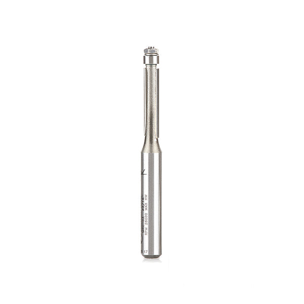 Amana Mini Flush Trim Router Bit w/Ball Bearing 1/4" SH, 3/16" D, 3/4" CL