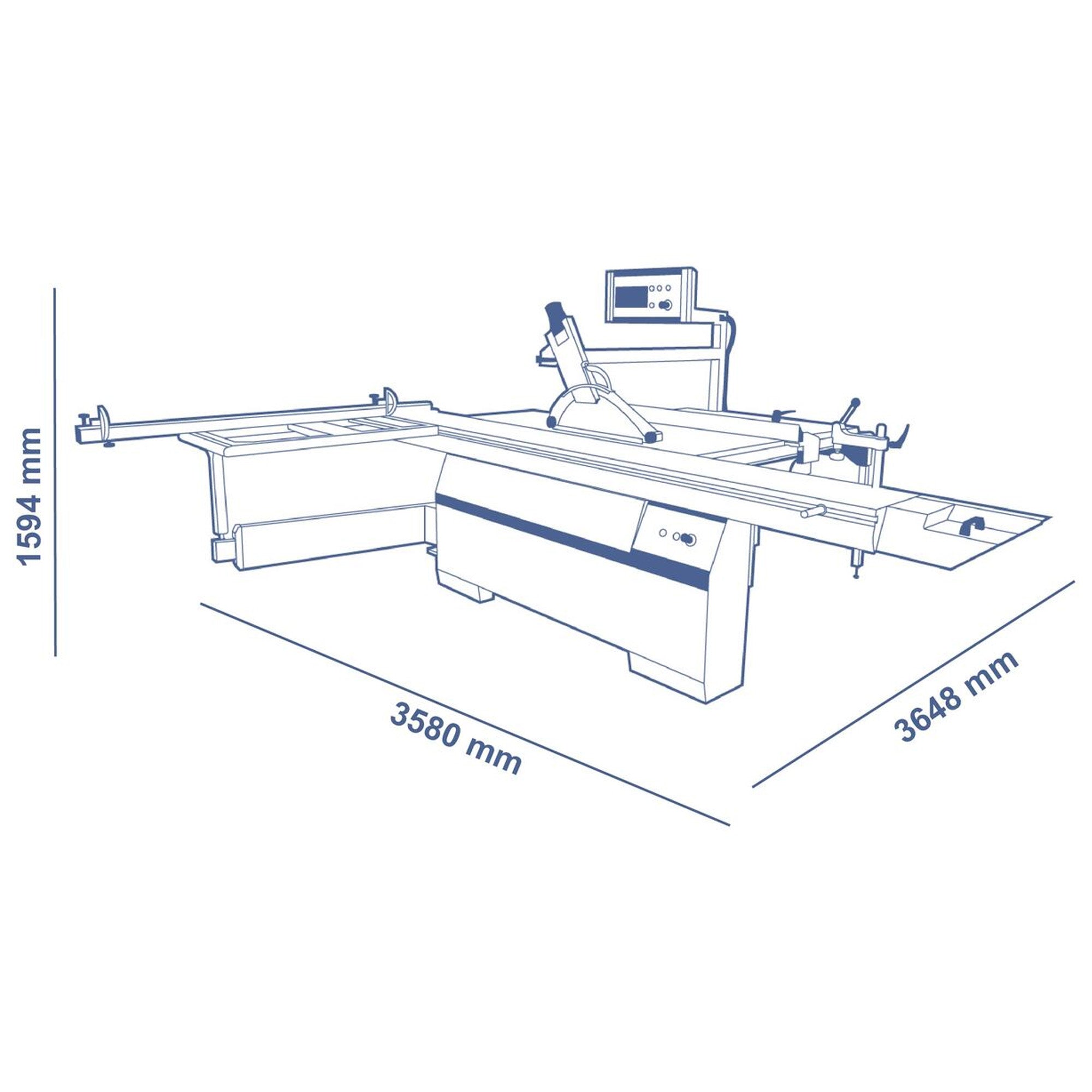 SCM Minimax SI X Double-Tilt Sliding Table Saw 10.5 ft. | READY 3UP | 11 HP (3-Phase)