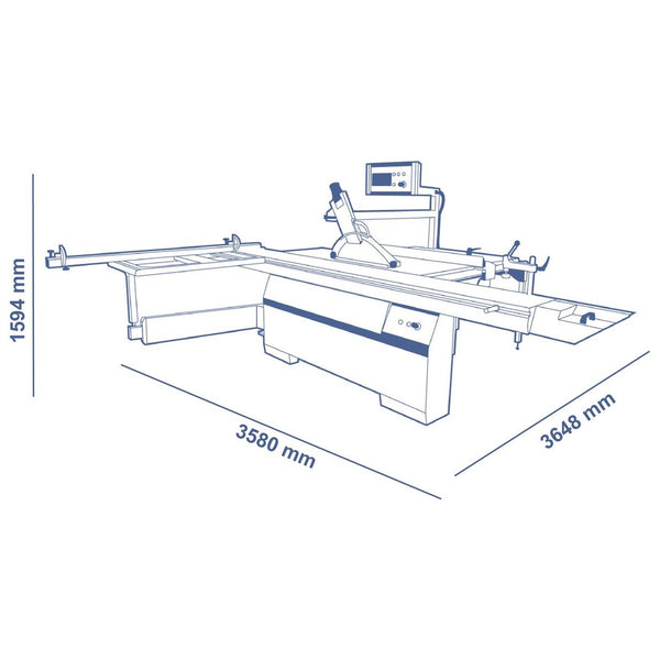 SCM Minimax SI X Double-Tilt Sliding Table Saw 10.5 ft. | READY 3UP | 11 HP (3-Phase)