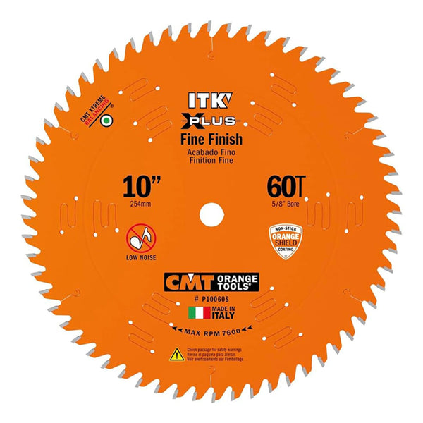 CMT ITK Plus Finish Sliding Compound Miter Saw Blade 10" x 60T