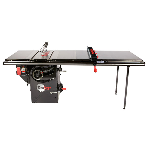SawStop Professional 3HP Cabinet Saw w/52" T-Glide Advance Fence, Rails & Extension Table