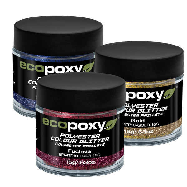 Polyester Color Glitters  Epoxy Glitter from EcoPoxy — EcoPoxy USA Inc.