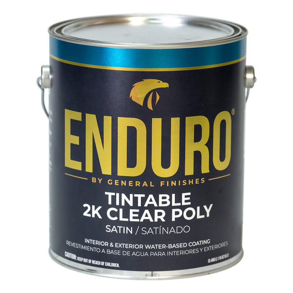 General Finishes Enduro Water-Based Tintable 2K Clear Poly - Gallon