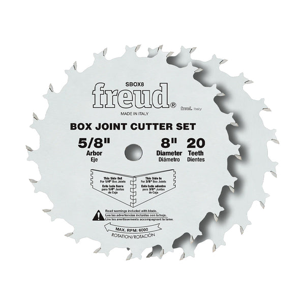 Freud 8" Box Joint Cutter Set