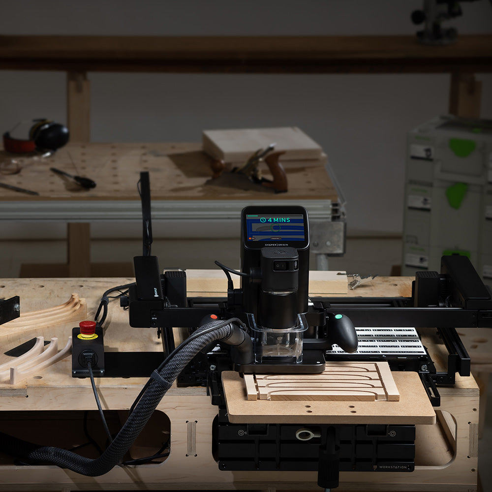 Shaper Origin + BenchPilot + Workstation + Shelf Upgrade Kit + Plate + Edge Mortising Adapter
