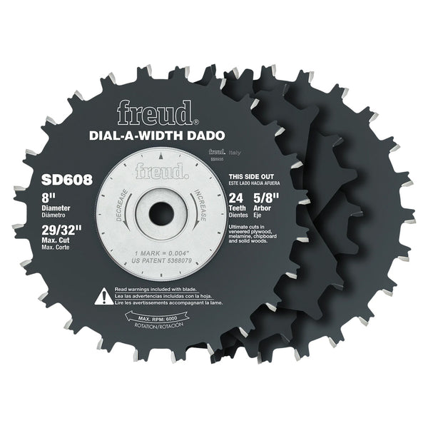 Freud 8" Dial-A-Width Stacked Dado Set