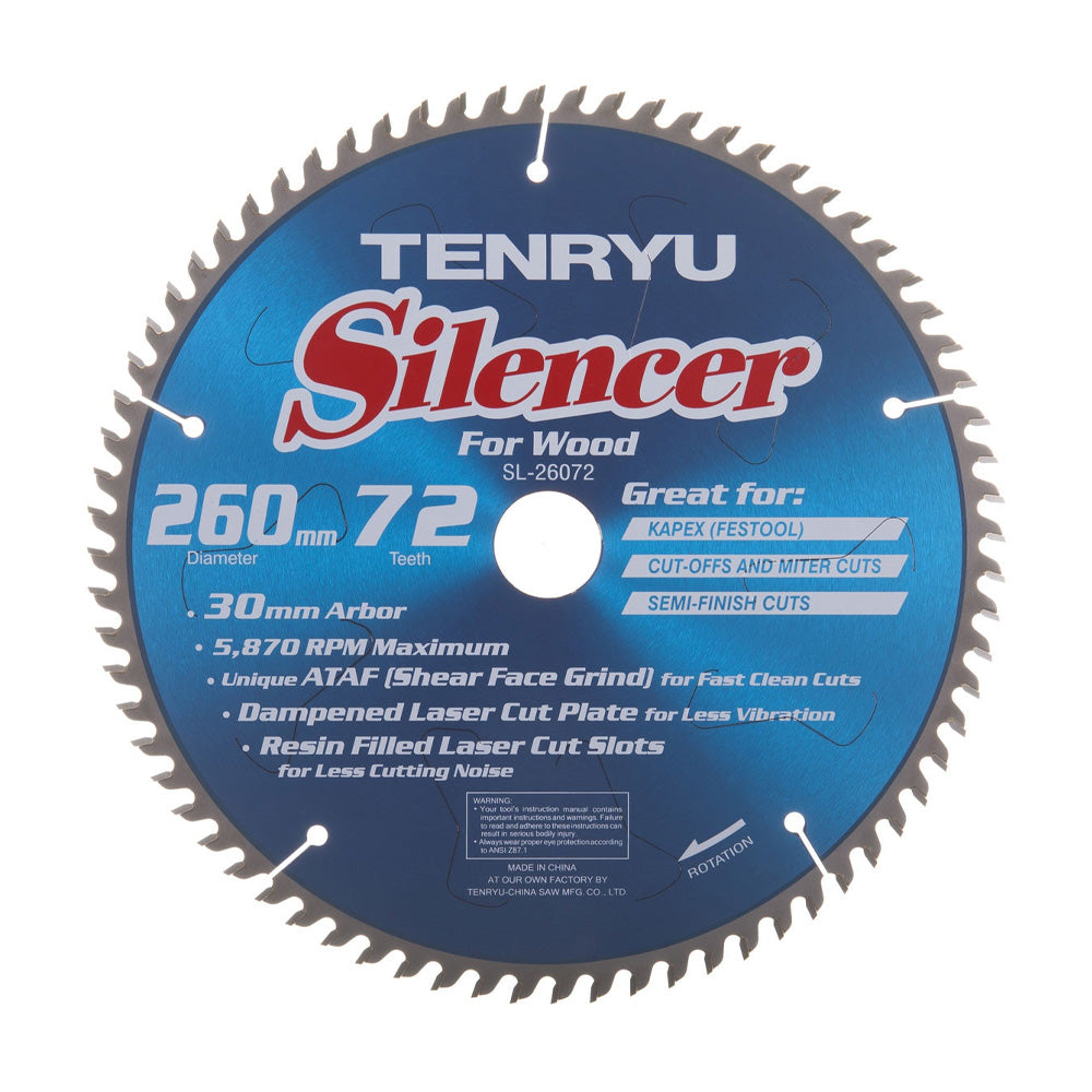 Tenryu 260mm Silencer Blade for Festool Kapex*