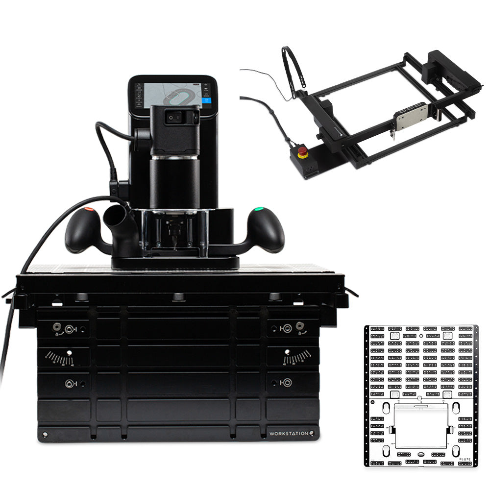 Shaper Origin + BenchPilot + Workstation + Shelf Upgrade Kit + Plate + Edge Mortising Adapter
