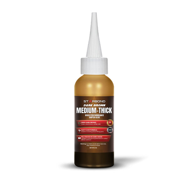 Starbond Dark Brown Medium-Thick CA Glue - 2 oz.