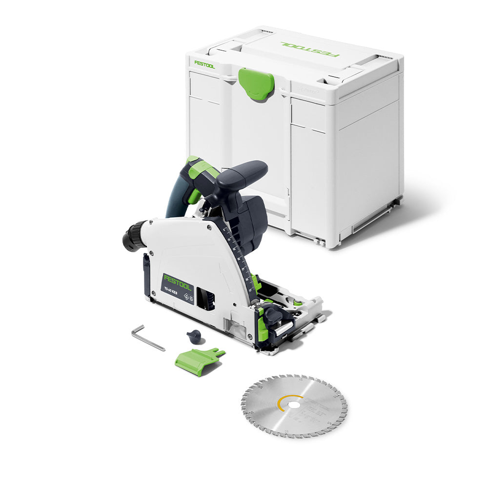 Festool Tree Way Festool Plunge Cut Track Saw TS 60 KEB-F-Plus (Guide Rail Not Included