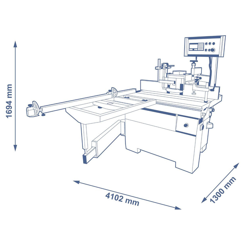 SCM Minimax TW 55es Tilting Spindle Shaper w/Ready 3UP Control (3PH)