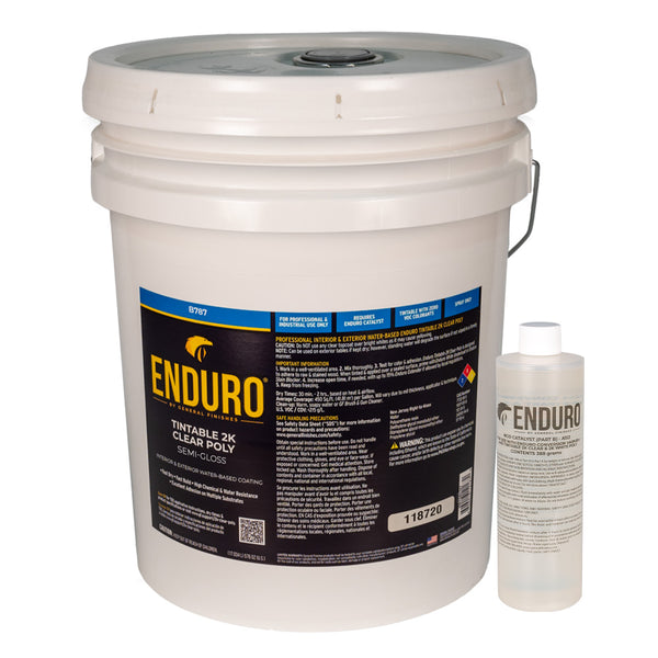 General Finishes Enduro Water-Based Tintable 2K Clear Poly - 5 Gallon