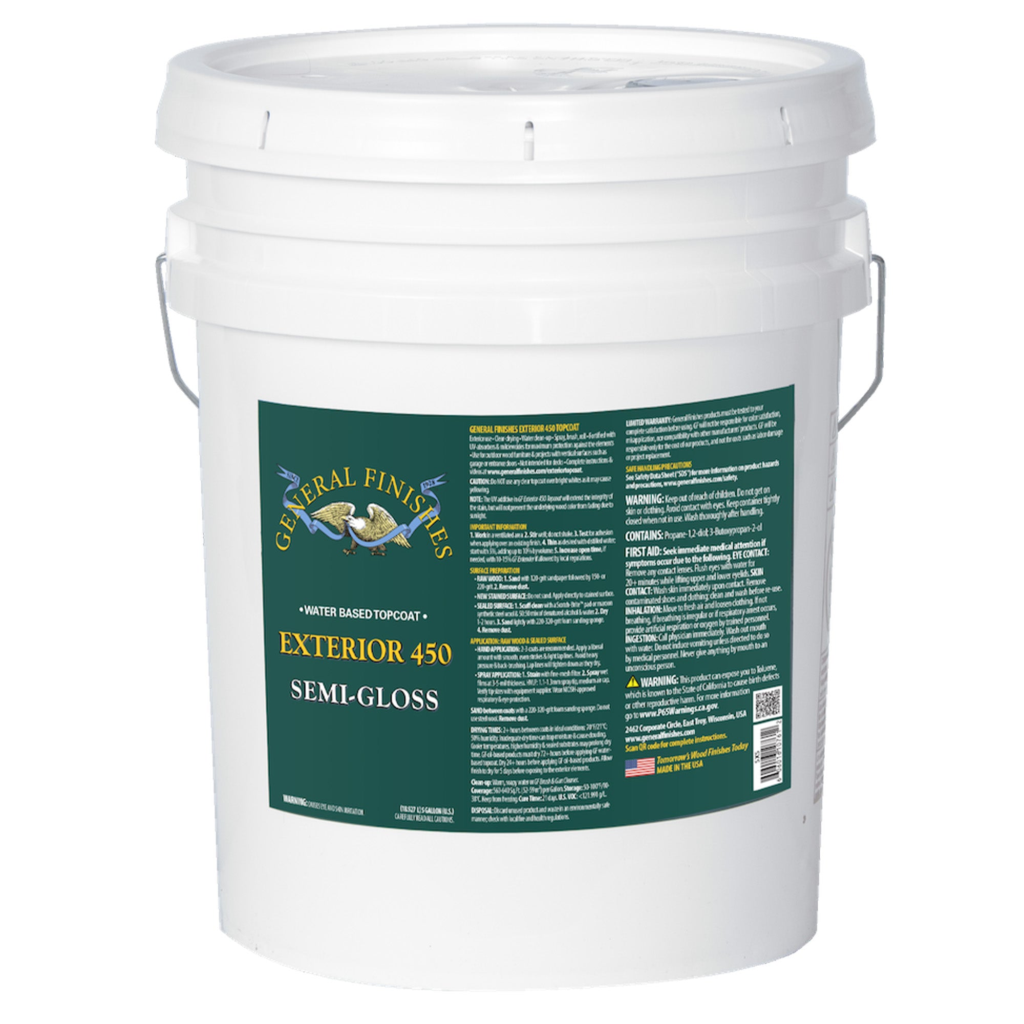 General Finishes Water-Based Exterior 450 Topcoats - 5 Gallon