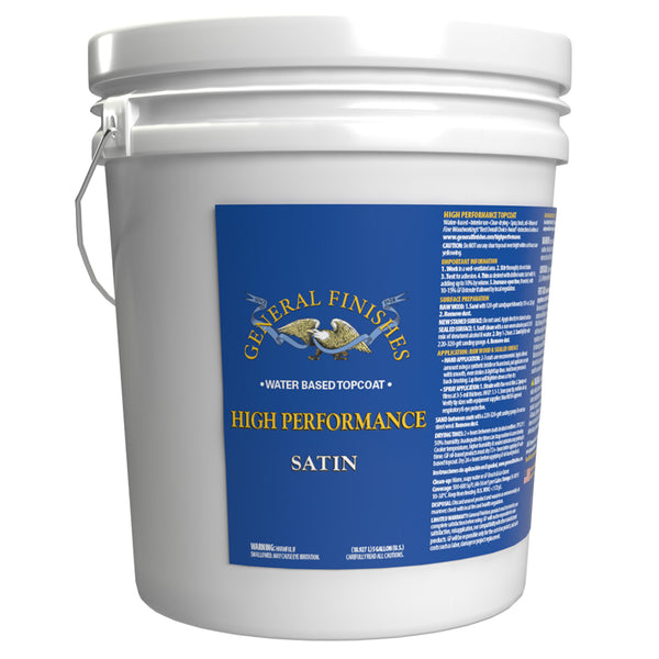General Finishes Water-Based High Performance Topcoats - 5 Gallon