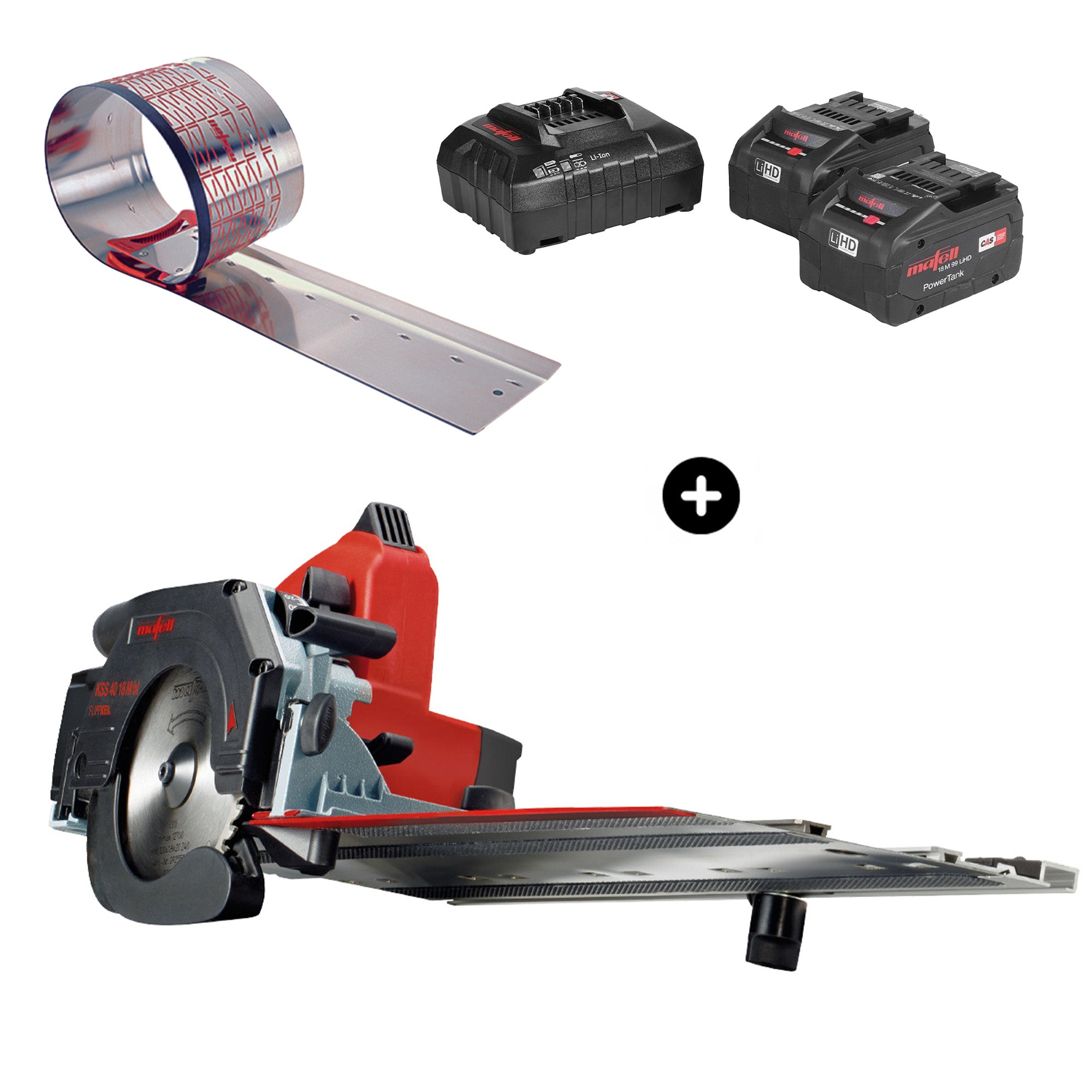 Mafell Cordless Track Saw Cross-Cutting System KSS 40 With Batteries, Charger & Flexi-Guide (Limited-Edition)