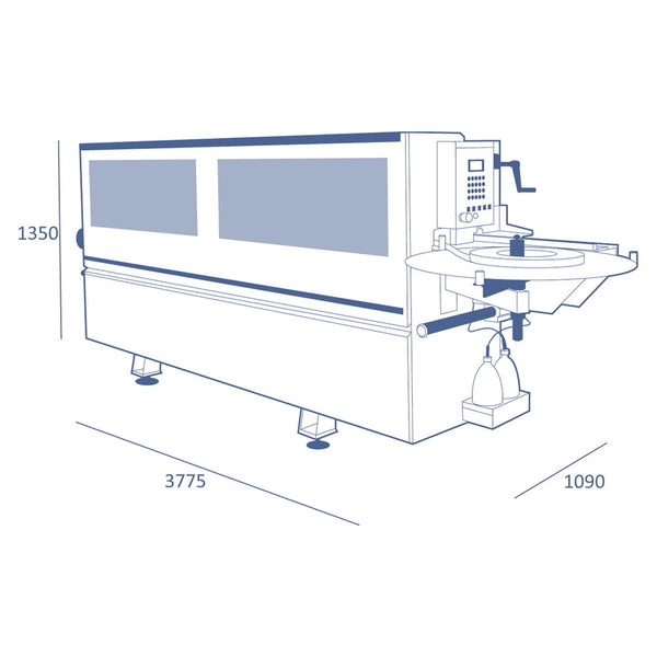 SCM Minimax ME 40ETR Automatic Edge Bander with Pre-Milling & Rounding Unit