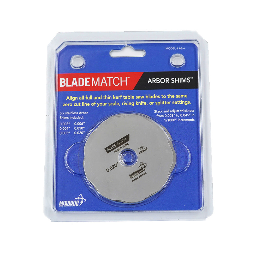 MicroJig BLADEMATCH Arbor Shims (6 Pack)