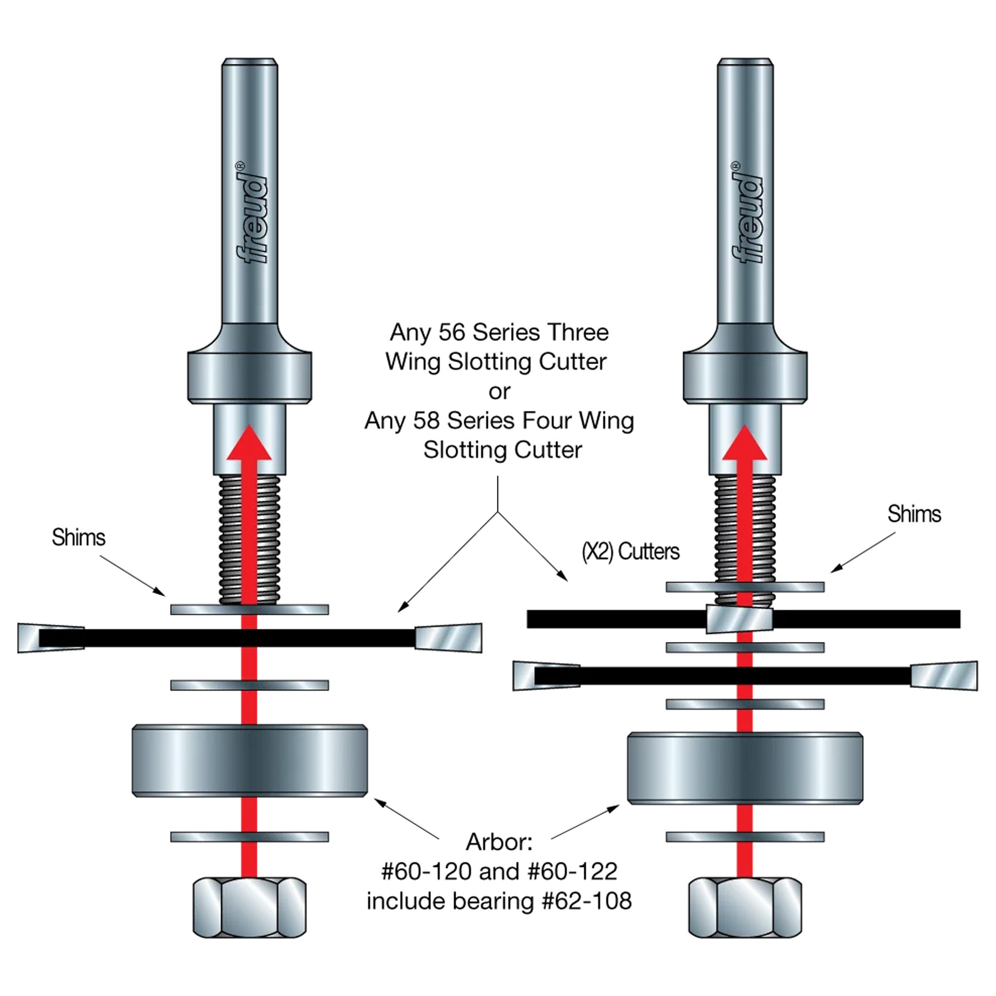 Freud Slotting Cutter Arbor - 5/16