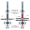 Freud Slotting Cutter Arbor with Bearing - 5/16" Diameter, 2-3/8" Bore, 1/4" Shank