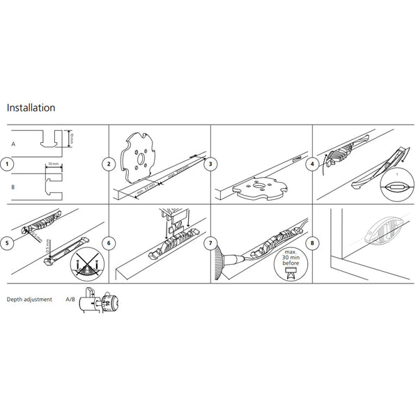 Lamello Tenso P-10 (with preload clip) P-System Connectors