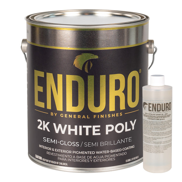 General Finishes Enduro Water-Based Tintable 2K White Poly - Gallon