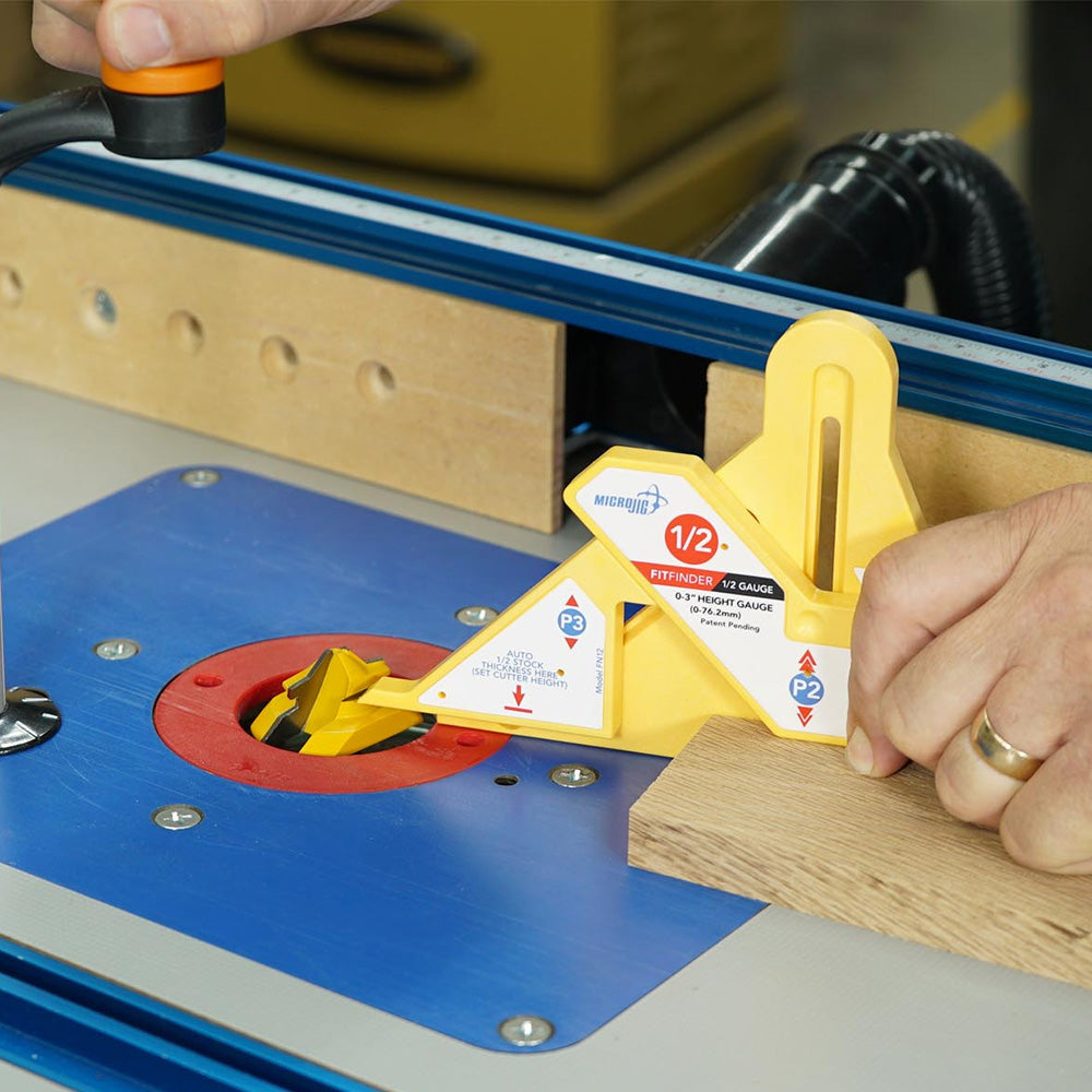 MicroJig FITFINDER Lock Miter Router Bit 1/2
