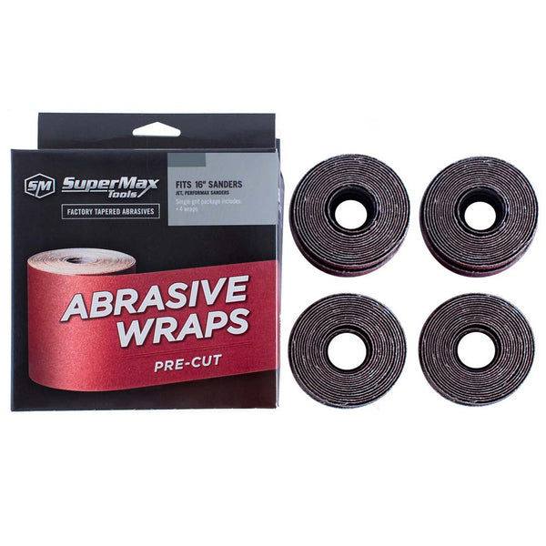 SuperMax 16" Drum Sander Abrasive Wraps (4 Pack)