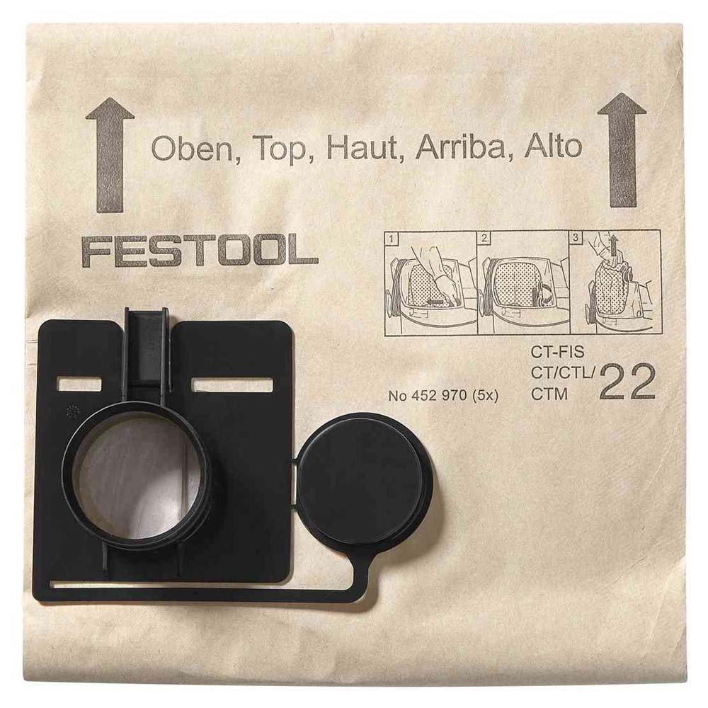 Festool Filter Bags for CT 22 (5 Pack)