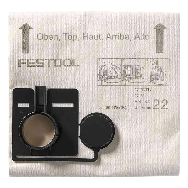 Festool SELFCLEAN Filter Bags for CT 33 (5 Pack)