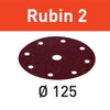 Festool D125 Rubin 2 Abrasive Discs (50-Pack)