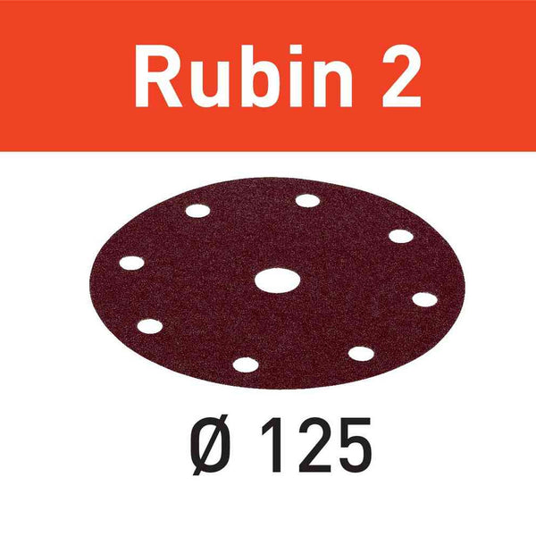 Festool D125 Rubin 2 Abrasive Discs (50-Pack)