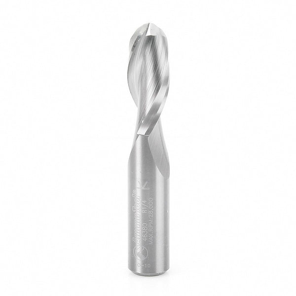 Amana Ball Nose Spiral Router Bit - 1/2" Diameter, 1-1/4" Cut, 1/2" Shank