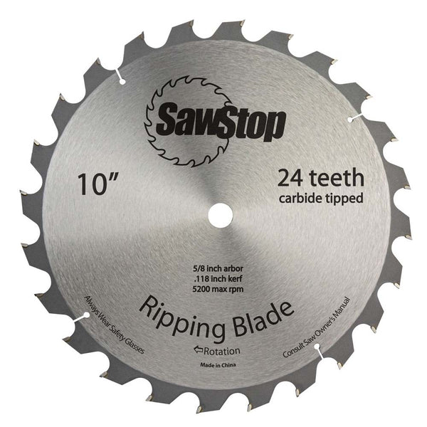 SawStop 10" x 24T Ripping Table Saw Blade