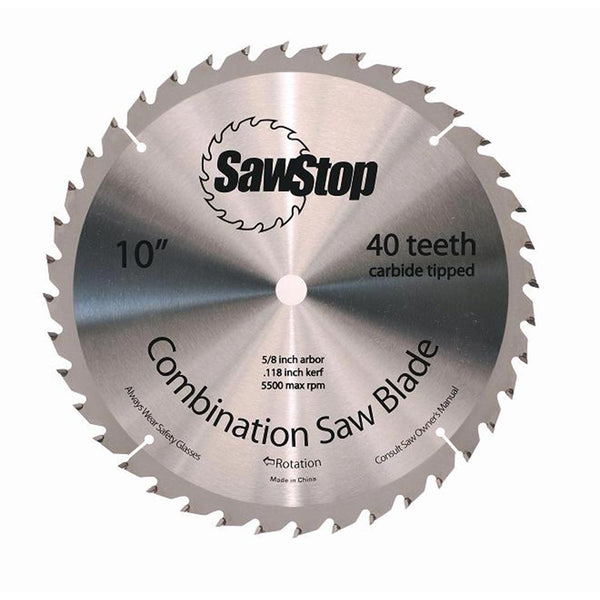 SawStop 10" x 40T Combination Table Saw Blade