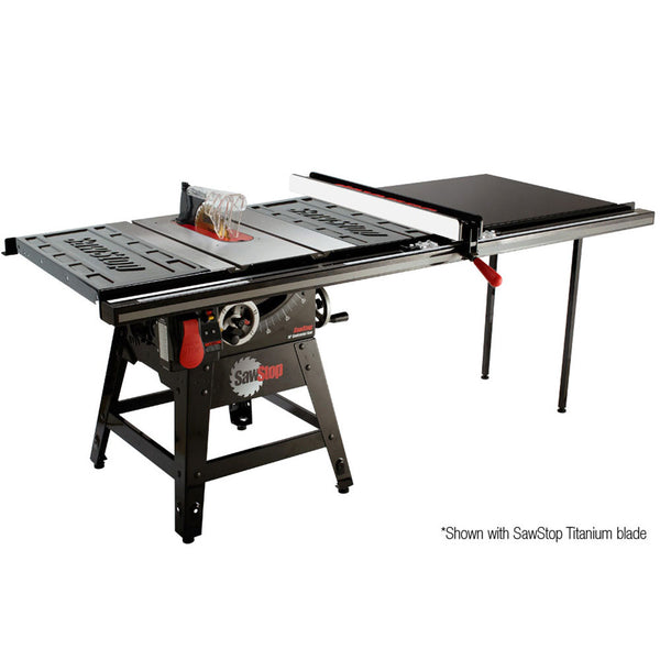 SawStop 1.75 HP Contractor Saw w/ 52" Professional T-Glide Fence System, Rails & Extension Table
