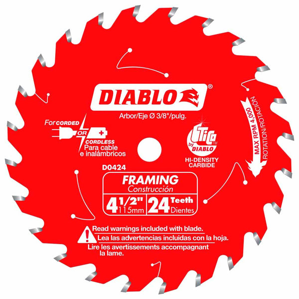 Diablo 4-1/2" x 24T Framing Trim Saw Blade