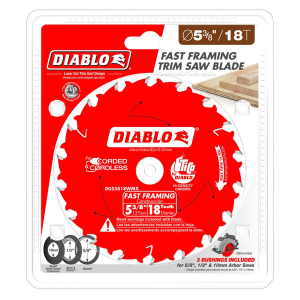Diablo 5-3/8" x 18T Fast Framing Saw Blade
