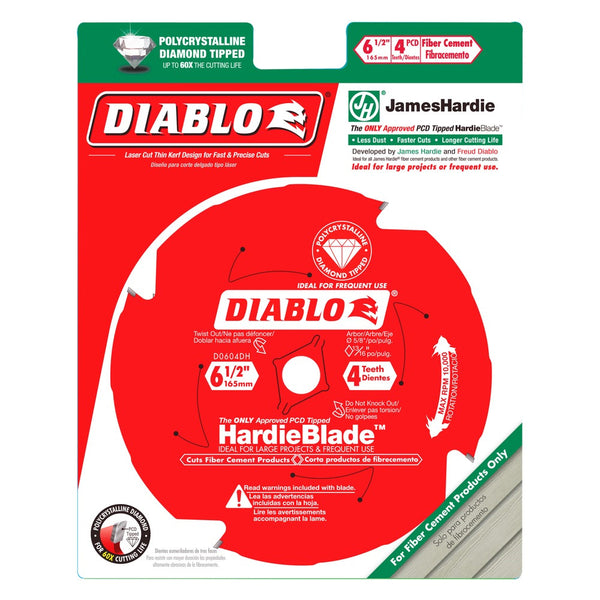 Diablo 6-1/2" x 4T (PCD) Fiber Cement HardieBlade