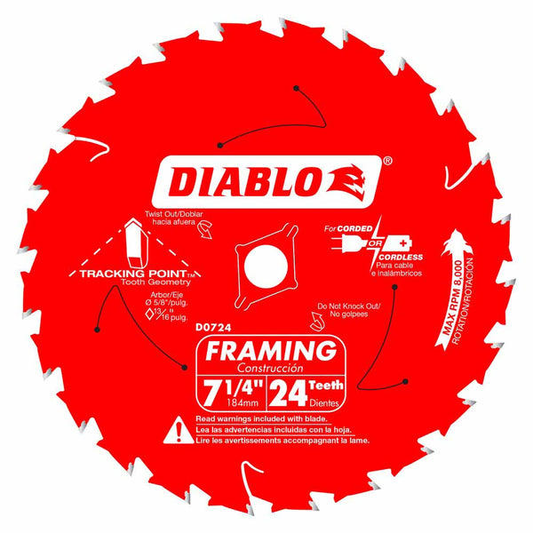 Diablo 7-1/4" x 24T Framing Saw Blades (3 Pack)