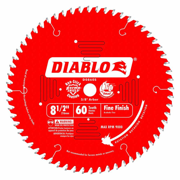 Diablo 8-1/2" x 60T Fine Finish Saw Blade