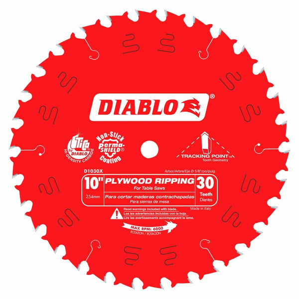 Diablo 10" x 30T Plywood Ripping Blade