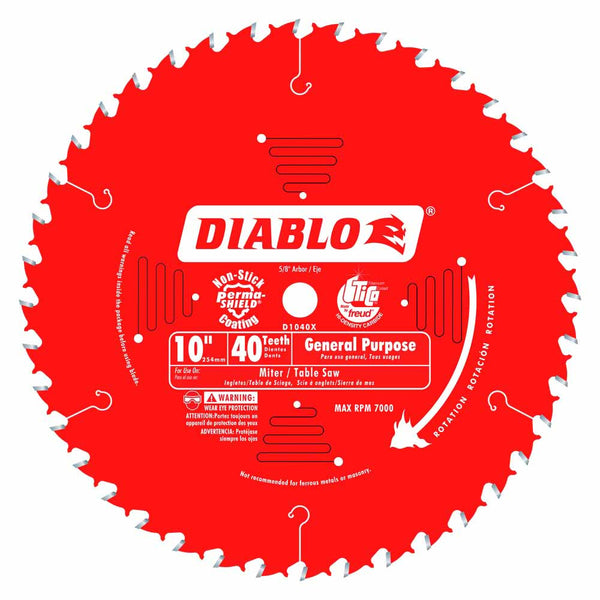Diablo 10" x 40T General Purpose Saw Blade