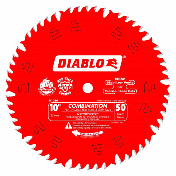Diablo 10" x 50T Combination Saw Blade