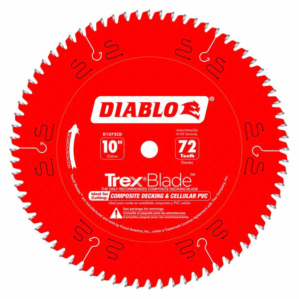 Diablo 10" x 72T Composite Material/Plastics TrexBlade