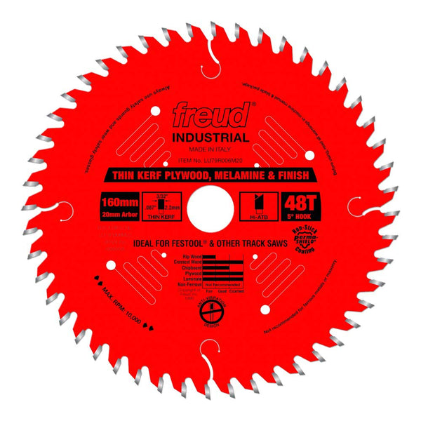 Freud 160 mm x 48T Thin Kerf Ultimate Plywood & Melamine Blade