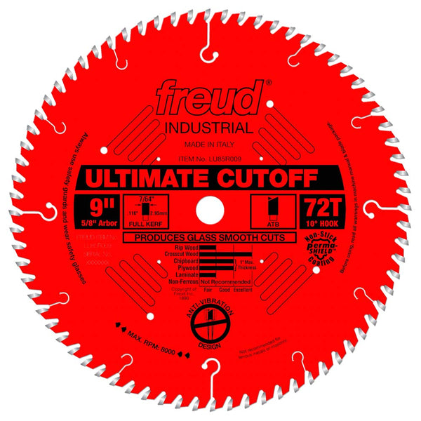 Freud 9" x 72T Ultimate Cut-Off Blade